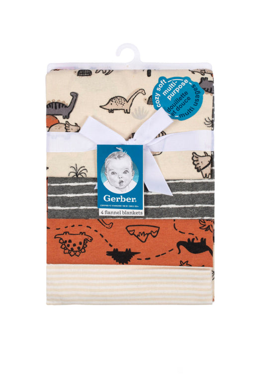 Gerber 4pk Flannel Blankets image 1