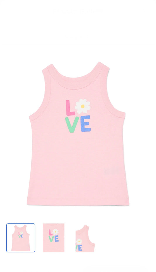 Wonder Nation Toddler Girls Ribbed Tank Top, Sizes 18M-5T