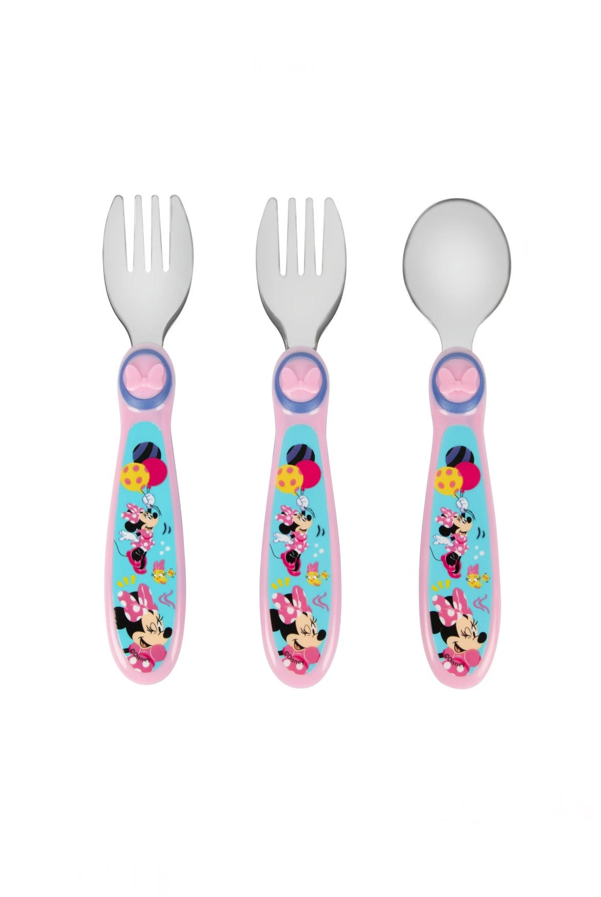 The First Year - Disney jr Minnie Stainless Steel Utensil Set image 1