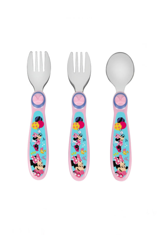 The First Year - Disney jr Minnie Stainless Steel Utensil Set image 1