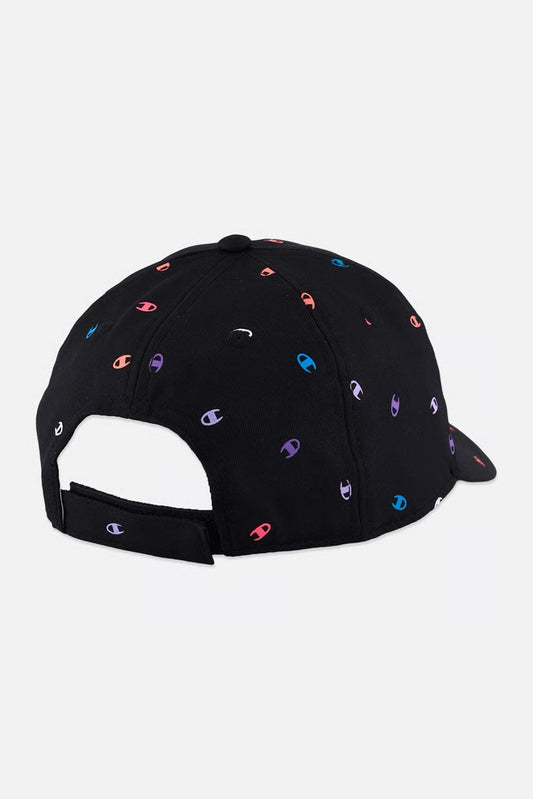Champion Embroidered Logo Adjustable Cap, Black Combo youth