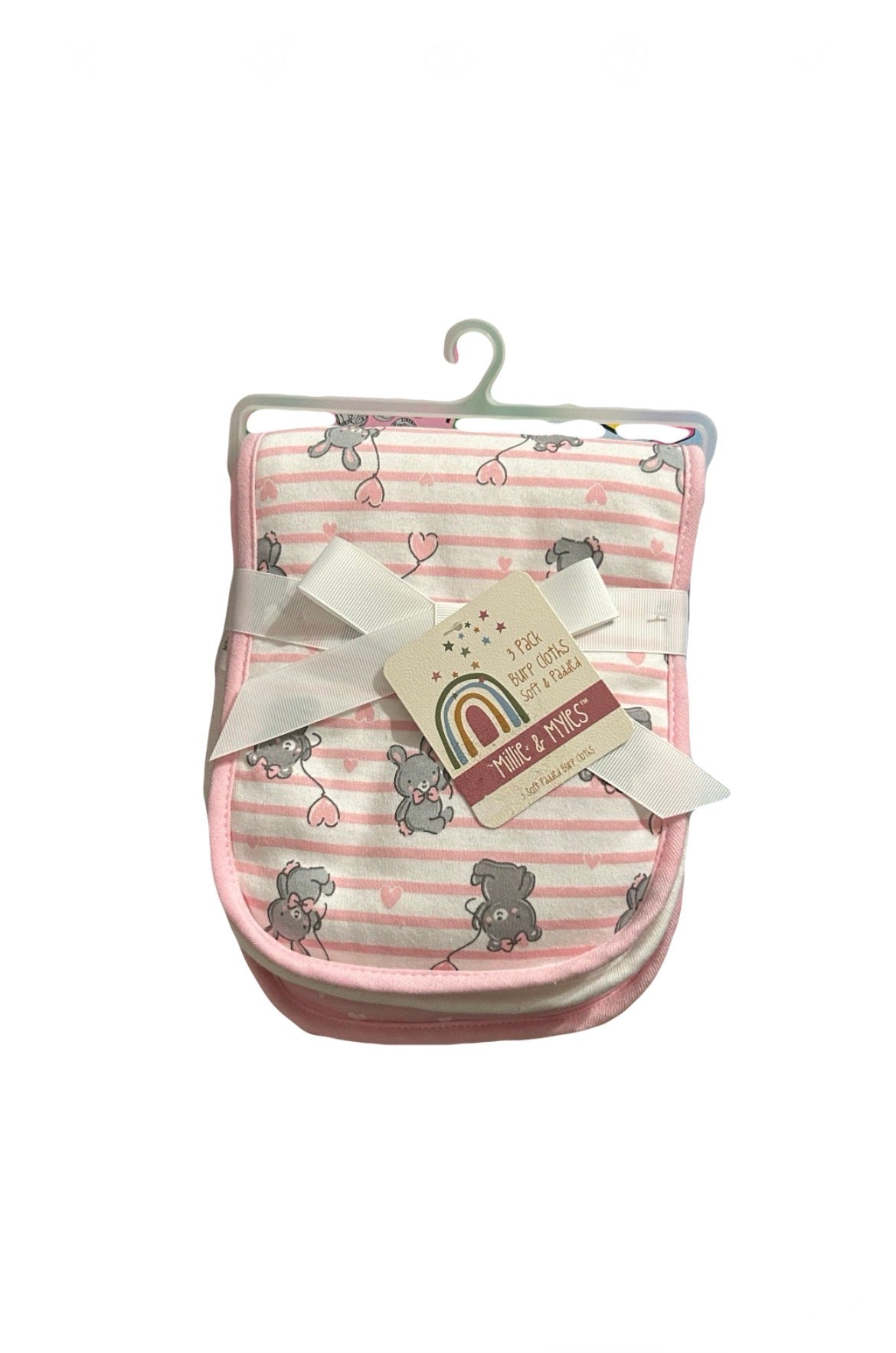 Millie & Myles 3pk Baby Girl Burp Cloths