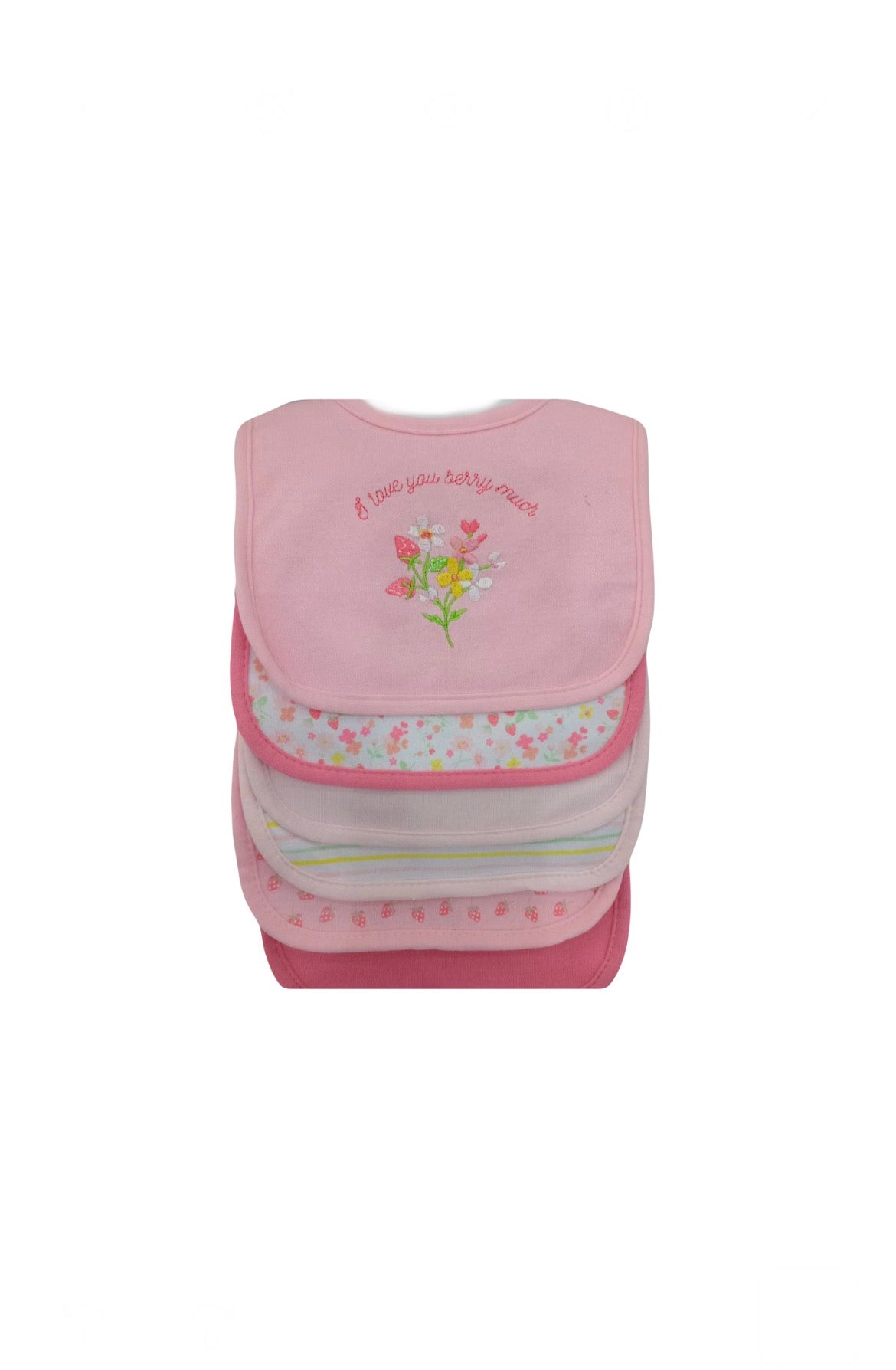 Little Me 6pk Baby Girls Waterproof Lining Bibs w/ Terry Backing