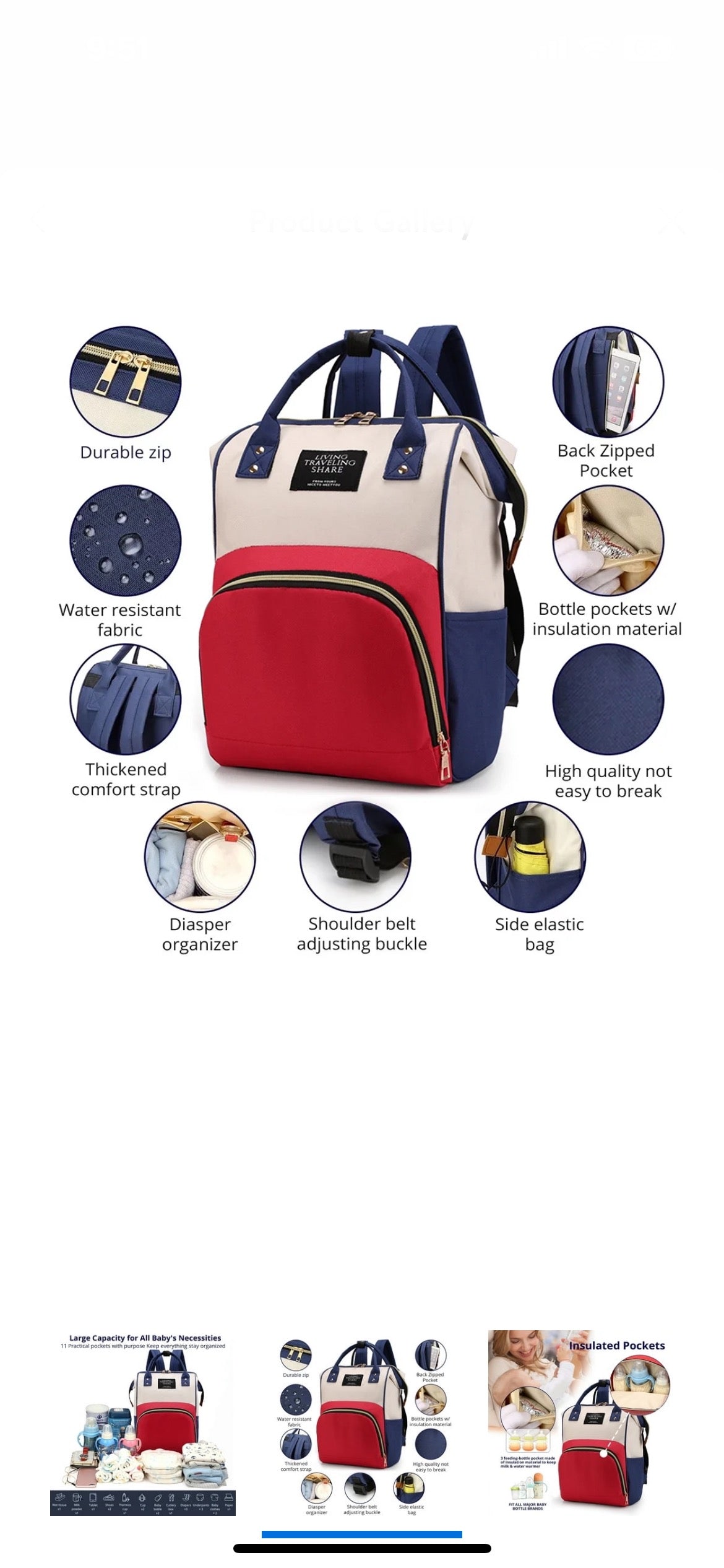 Diaper Bag Backpack image 2