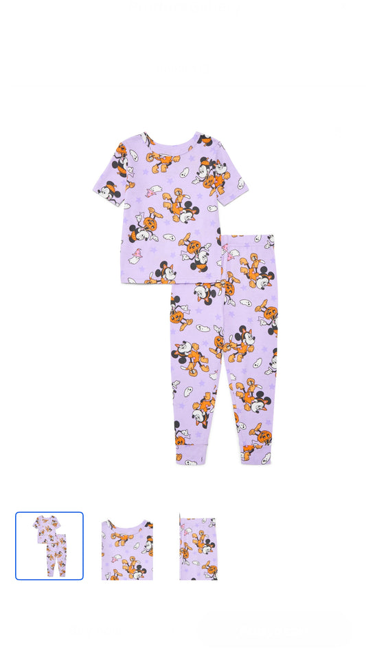 License Halloween Kids Short Sleeve and Pant Pajama Set