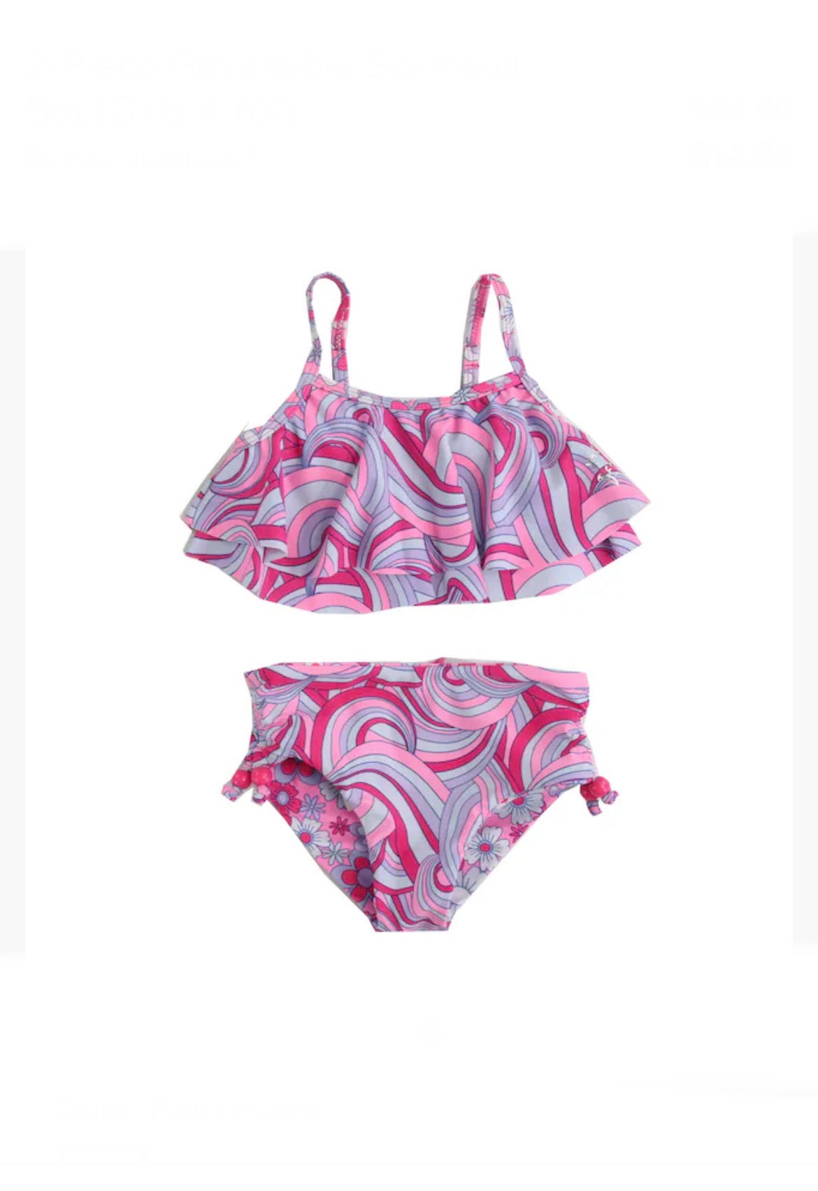 Betsey Johnson 2pc Girls Bikini