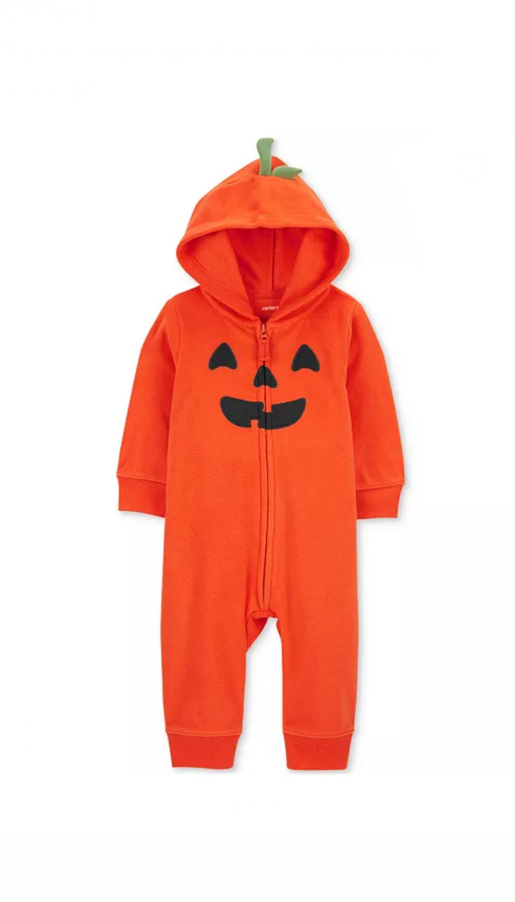 Carter's Baby Jack-O-Lantern Hooded Jumpsuit image 0