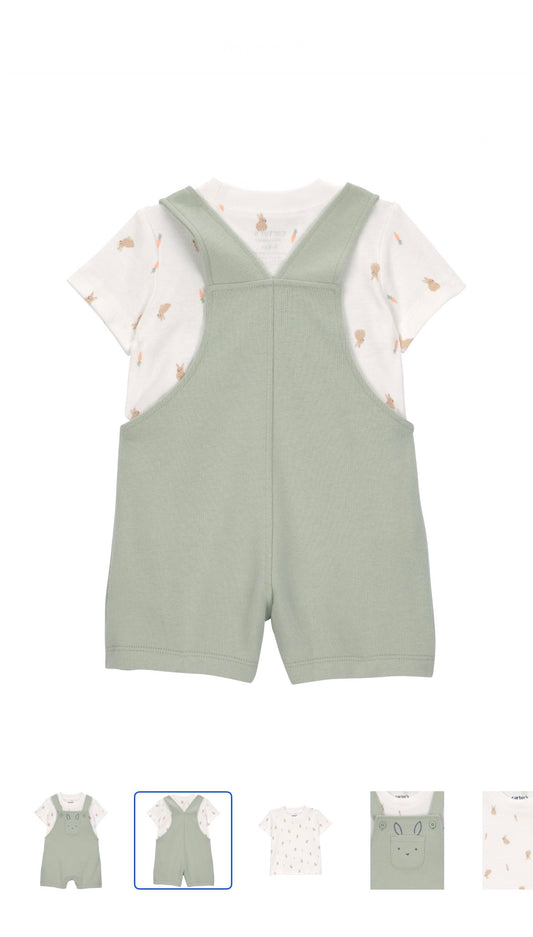 Carters 2pc shortall set