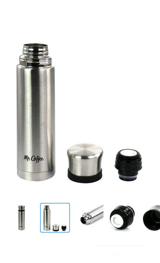 Mr. Coffee 23 fluid ounces Stainless Steel Thermal Travel Bottle Thermos image 1