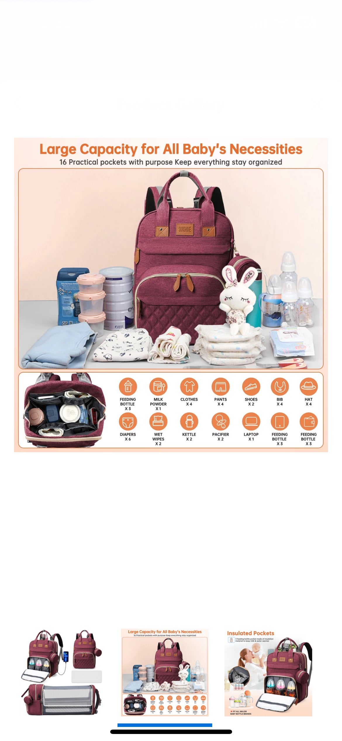 Diaper Bag Backpack image 2