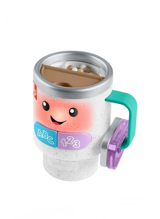 Fisher-Price Laugh & Learn Wake up & Learn Coffee Camo Mug Baby & Toddler Toy with Music & Lights