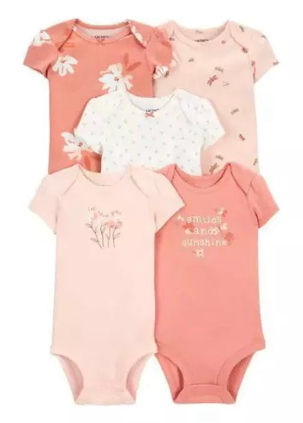 Carters Onsies /pinunder 5pc set image 0