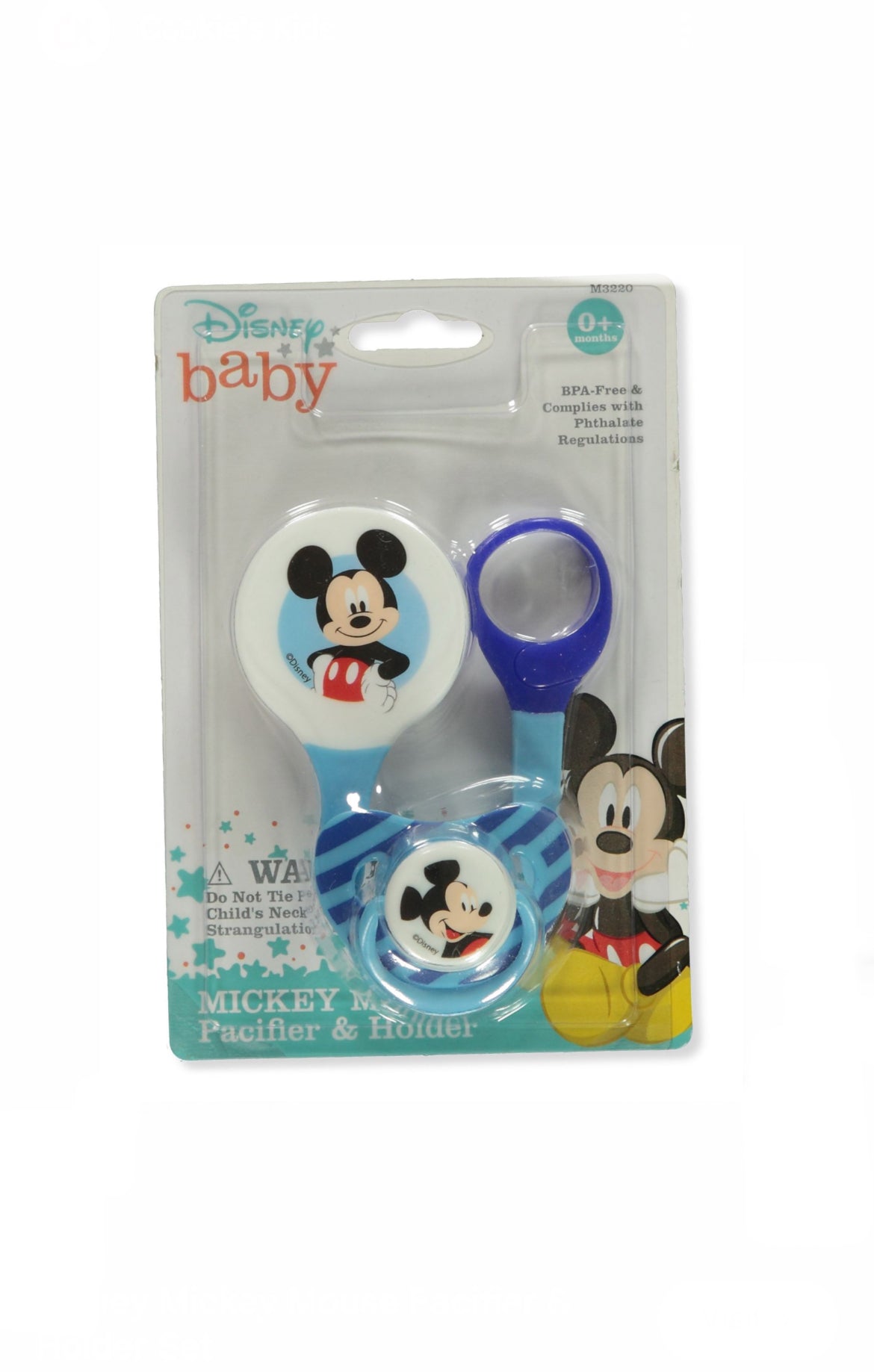 Micky Mouse Pacifier & Holder Set image 0