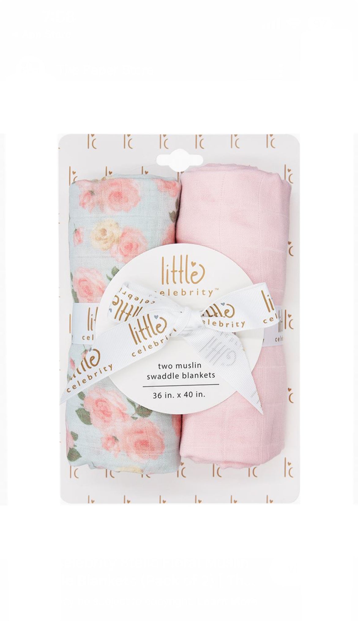Little Celebrity 2pk Muslin Swaddle Blankets image 0