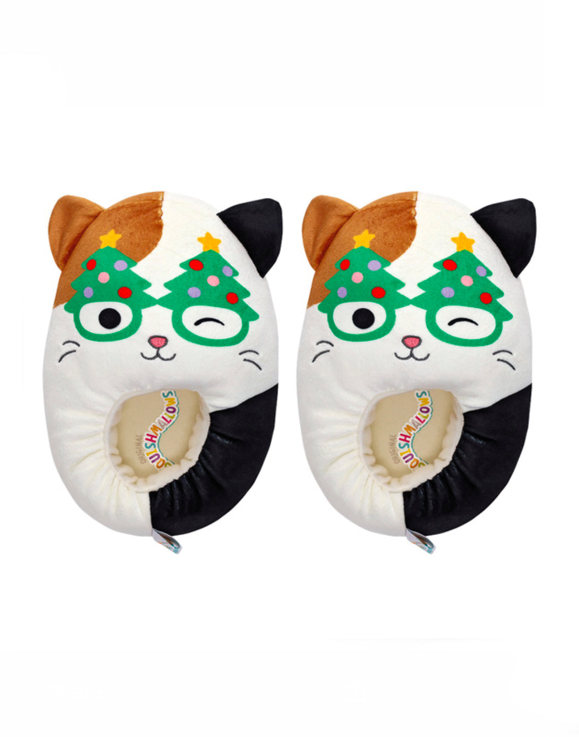 Official Squishmallows Christmas Cam the Cat Slippers image 0