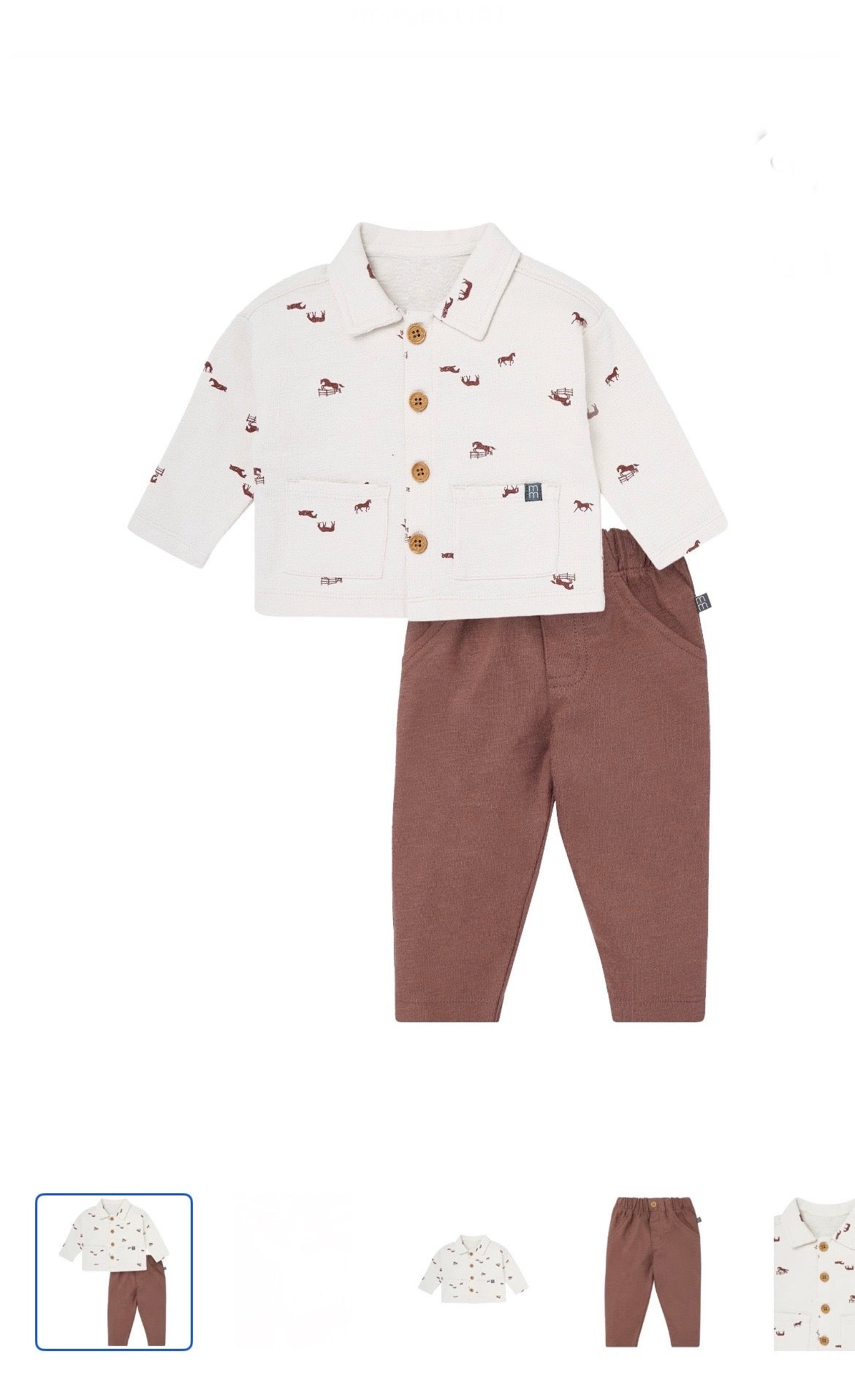 Modern Moments by Gerber Baby Boy Collared Top and Bottom Outfit Set