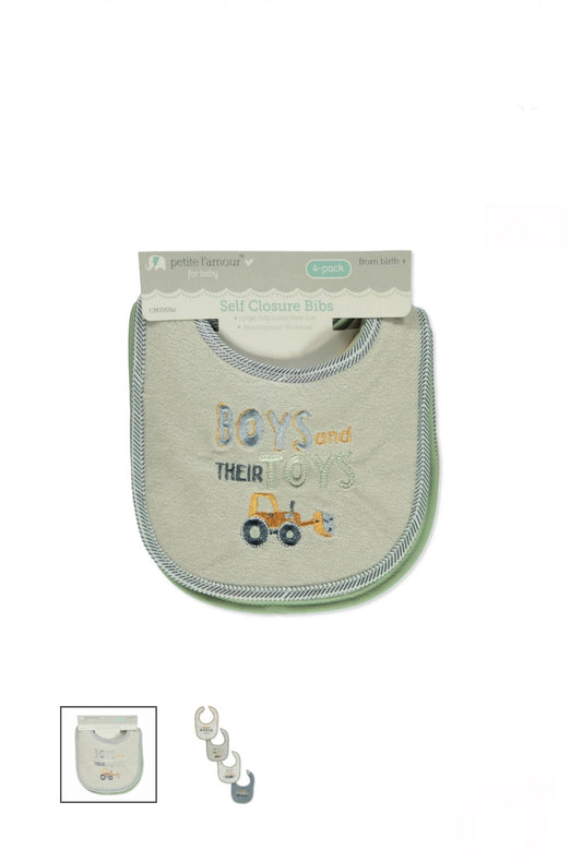 Petite l’amour 4pk Self Closure Bibs