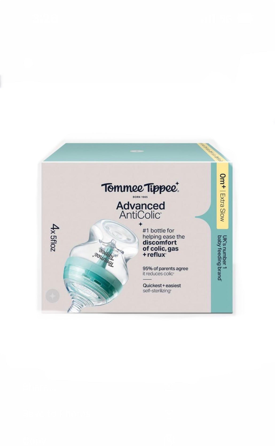 Tommee Tippee Advance AntiColic Baby Nipple Bottle 5 fl oz