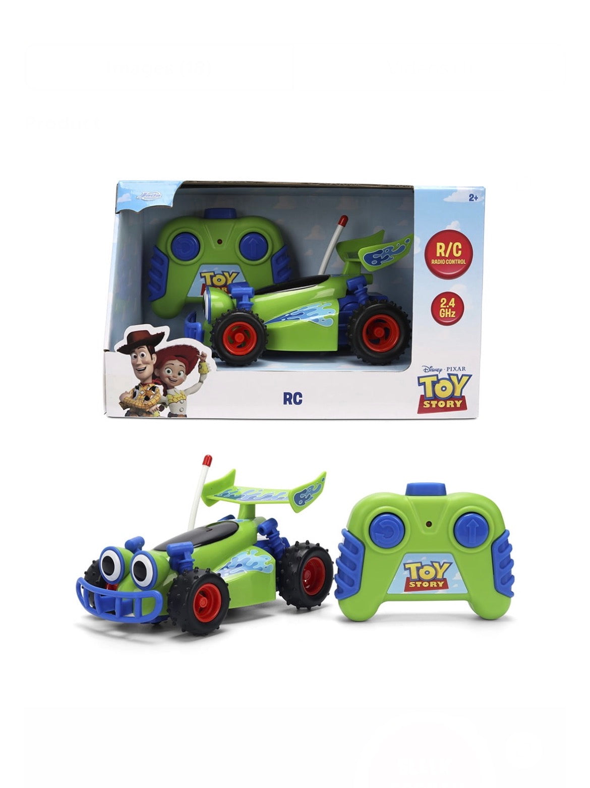 Jada Toys 1:32 RC Toy Story RC Buggy - Simple Function Remote Control Car for Kids with 5.5" Body and Movie-Inspired Design - No Figure Included