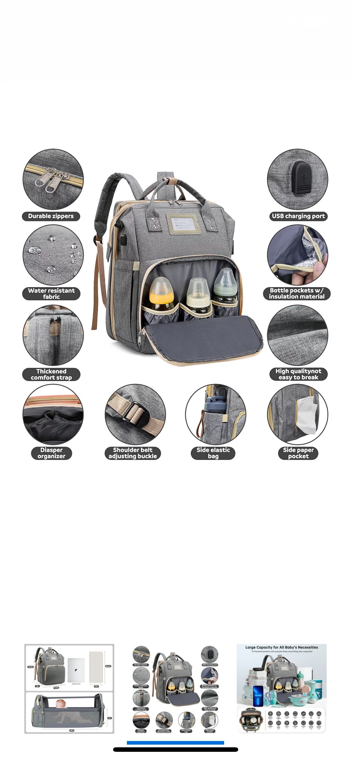 Diaper Bag Backpack image 2