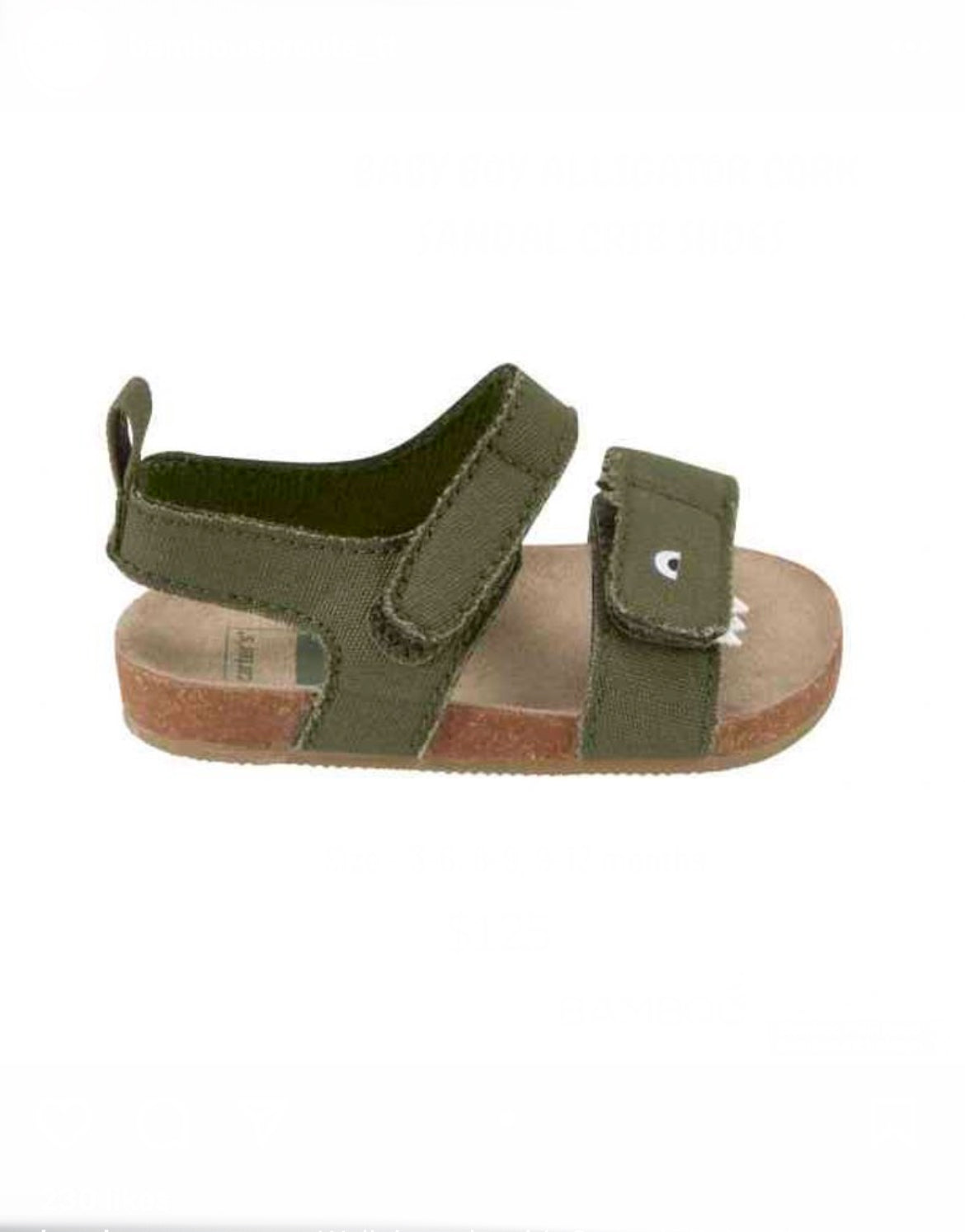 Carters Baby Dino Sandals image 0
