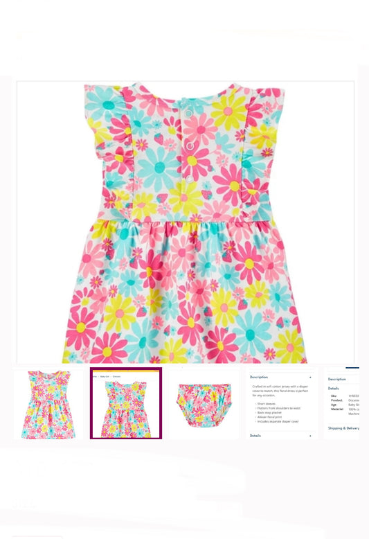 Carters 2pc Floral Dress image 1