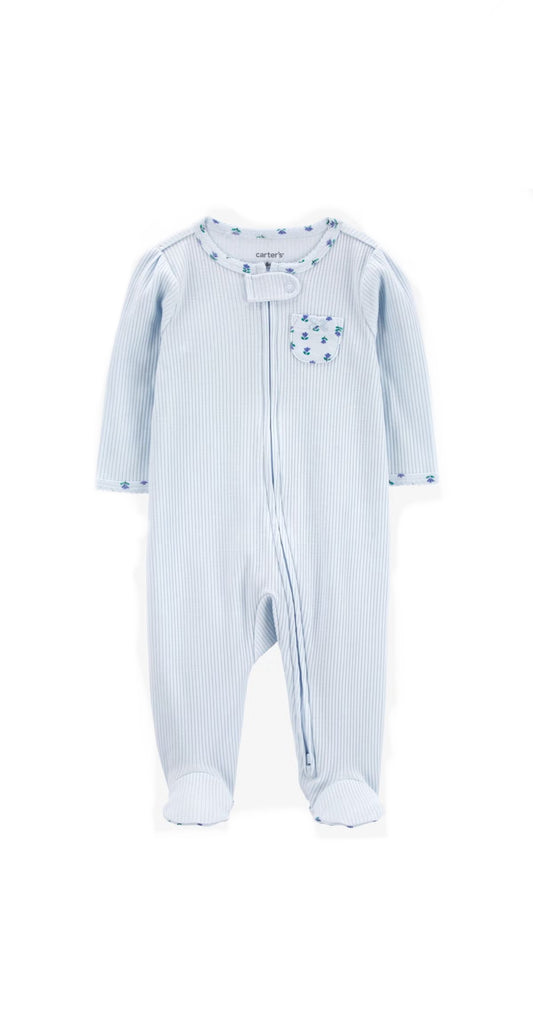Carters 2-Way Zipper Monkey Suit image 1