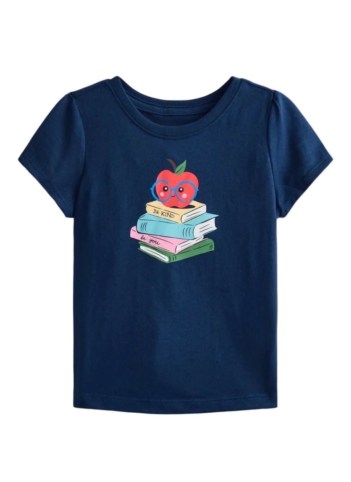 Wonder Nation Toddler Girls Graphic Tee with Short Puff Sleeves