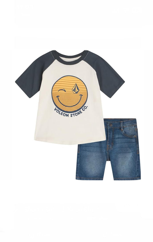 Volcom Boys 2pc Jeans Shorts Set image 1