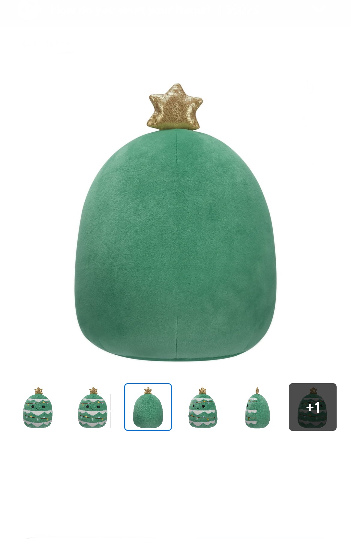 Squishmallows Original 8 inch Johann the Christmas Tree with Snow - Child's Ultr image 3