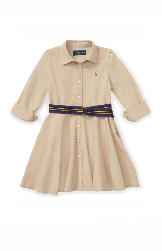 Polo Ralph Lauren Belted Cotton Chino Shirtdress image 0