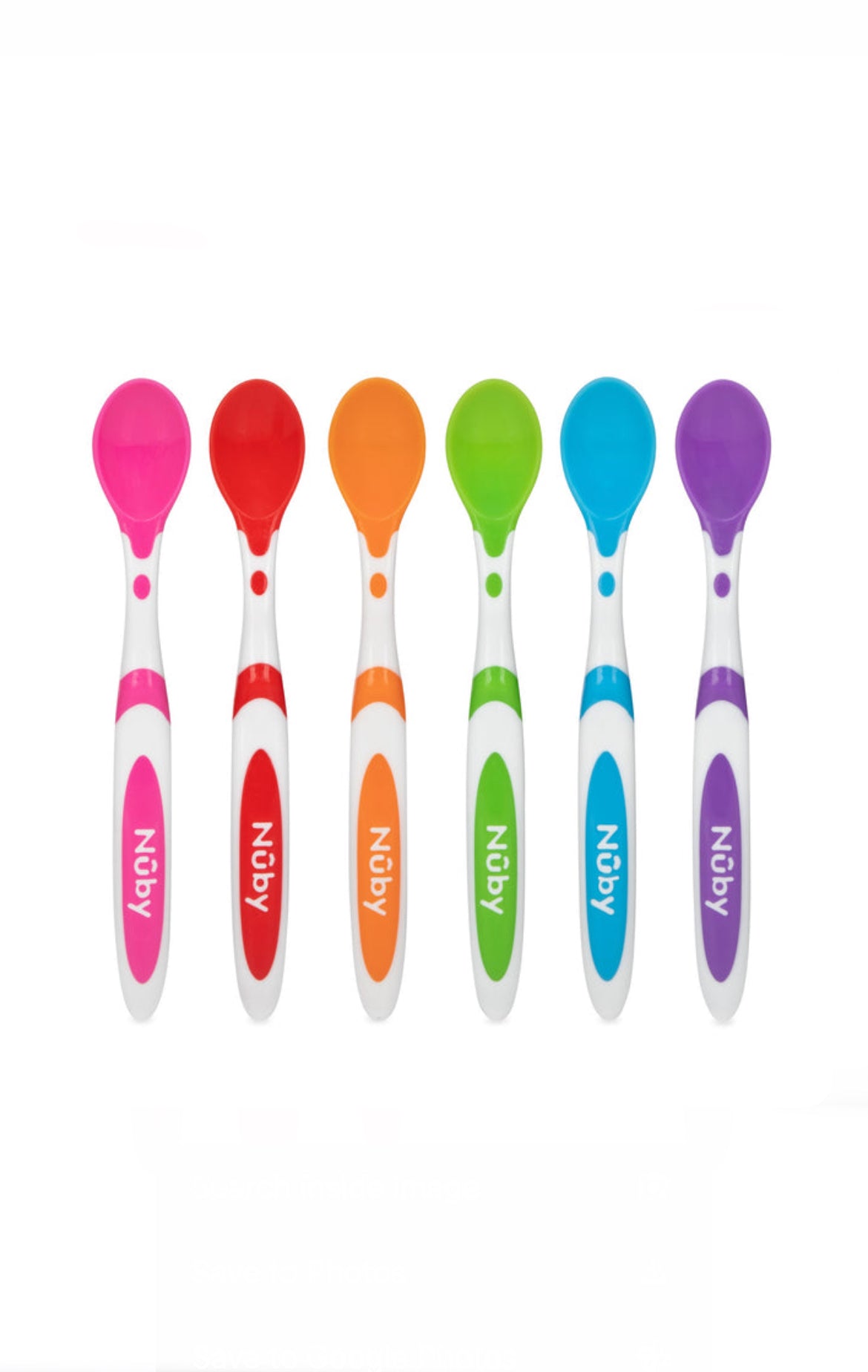 Nuby Long Handle Weaning Spoons (6 Pack) image 0