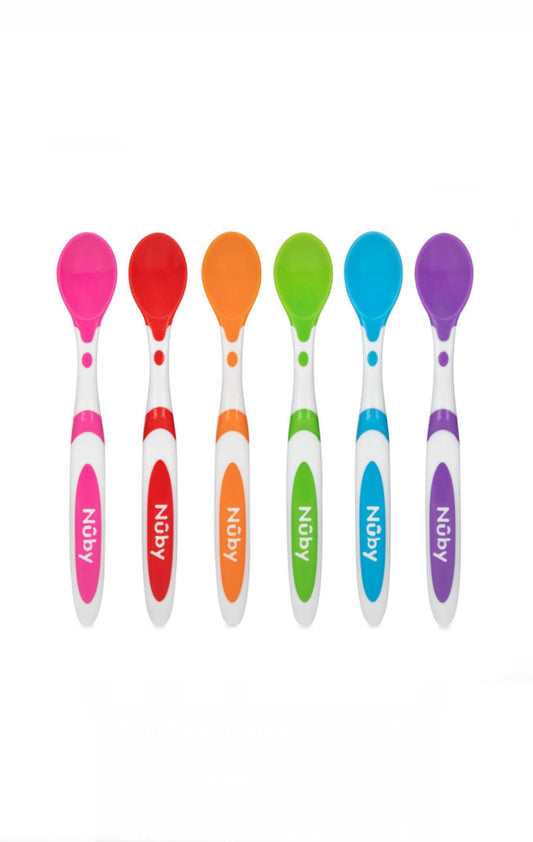 Nuby Long Handle Weaning Spoons (6 Pack) image 0
