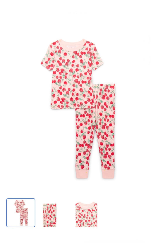 Wonder Nation Toddler Cotton Sleep Tee and Pants Pajama Set, 2-Piece