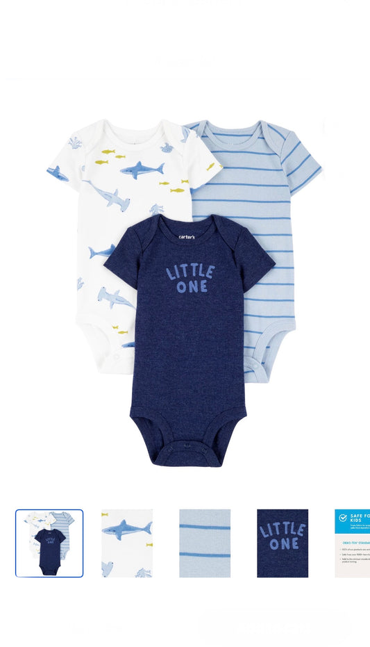 Carters 3pk Baby Boy Onesies