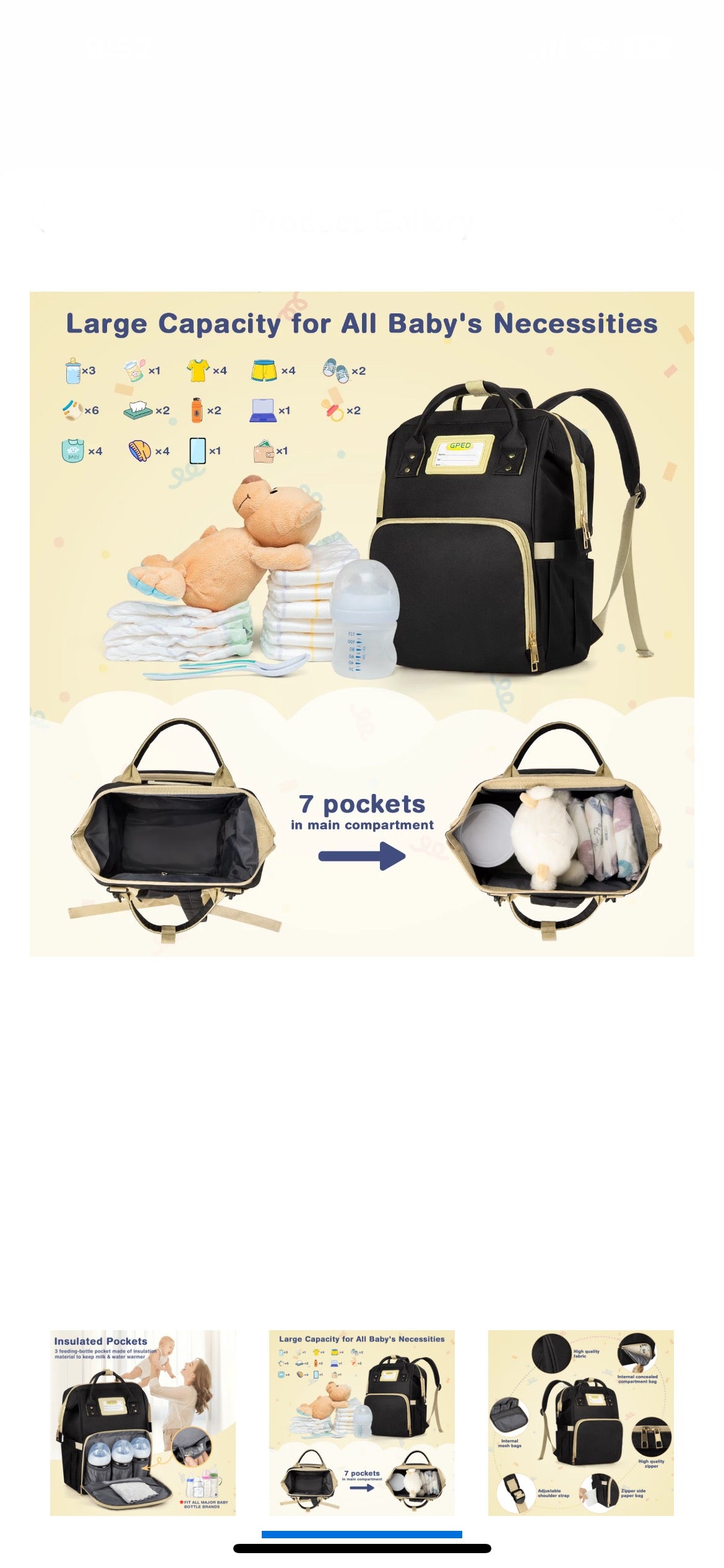 Diaper Bag Backpack image 2