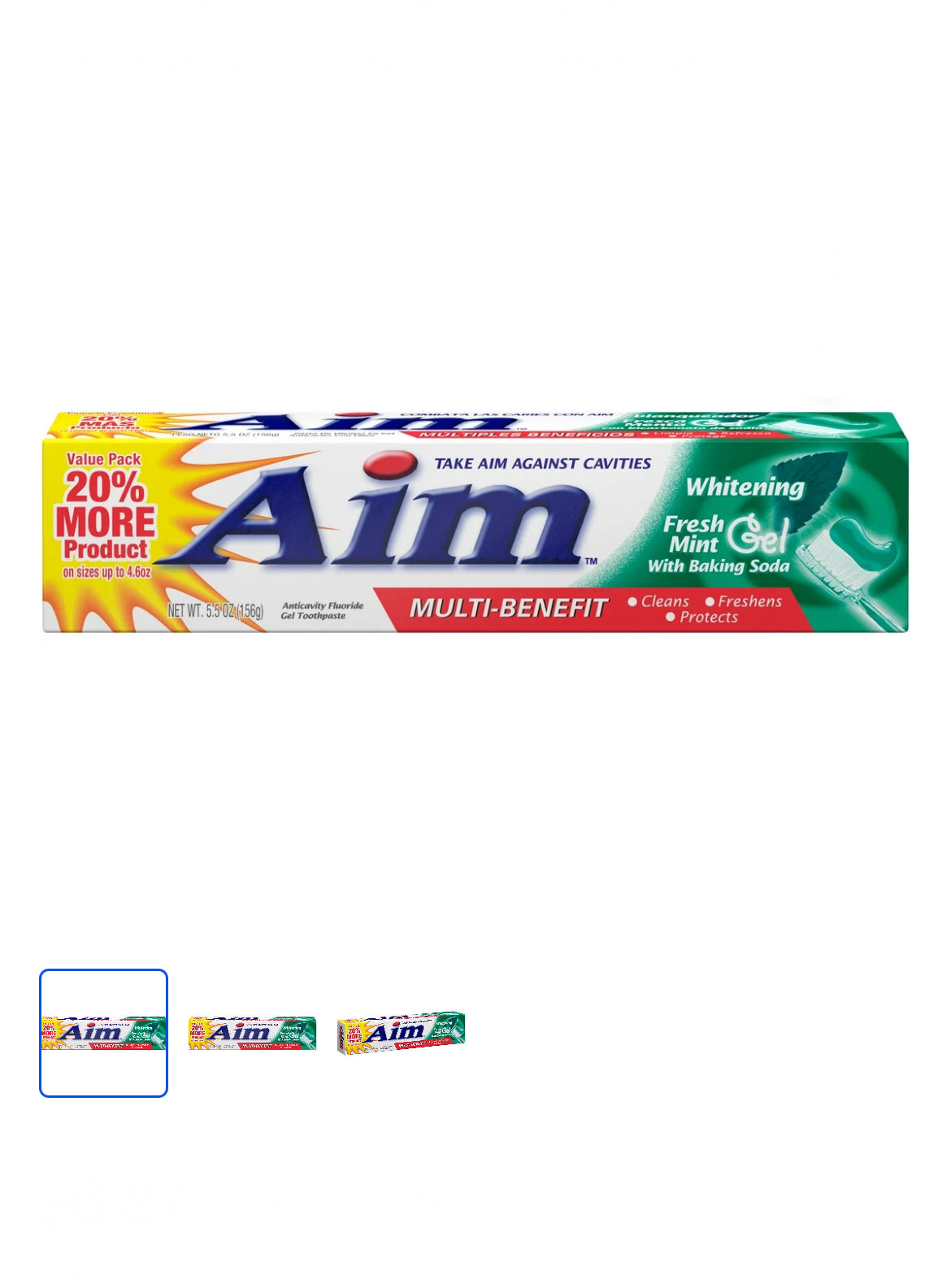 Aim Toothpaste 5.5oz image 0