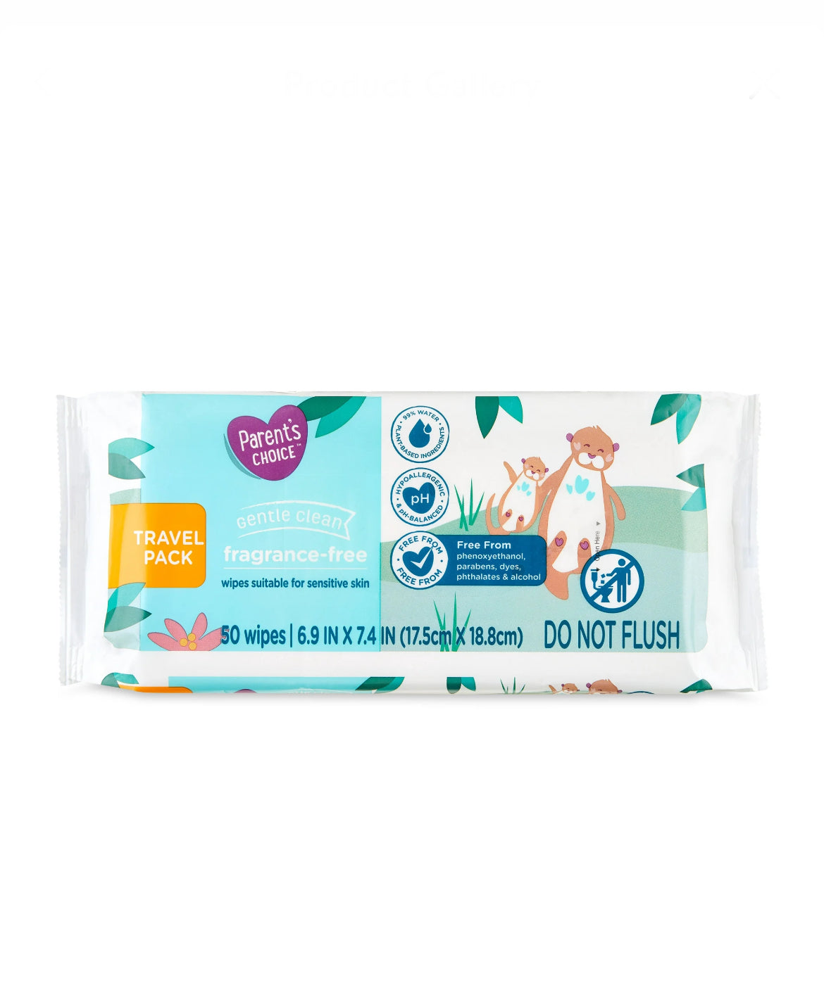 Parent's Choice Fragrance Free Baby Wipes  50ct Travel Pack image 0