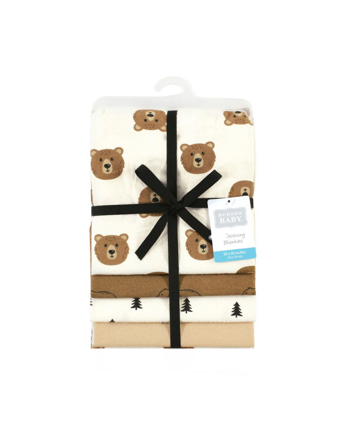 Hudson Baby 4pk Cotton Flannel Recieving Blanket  image 0