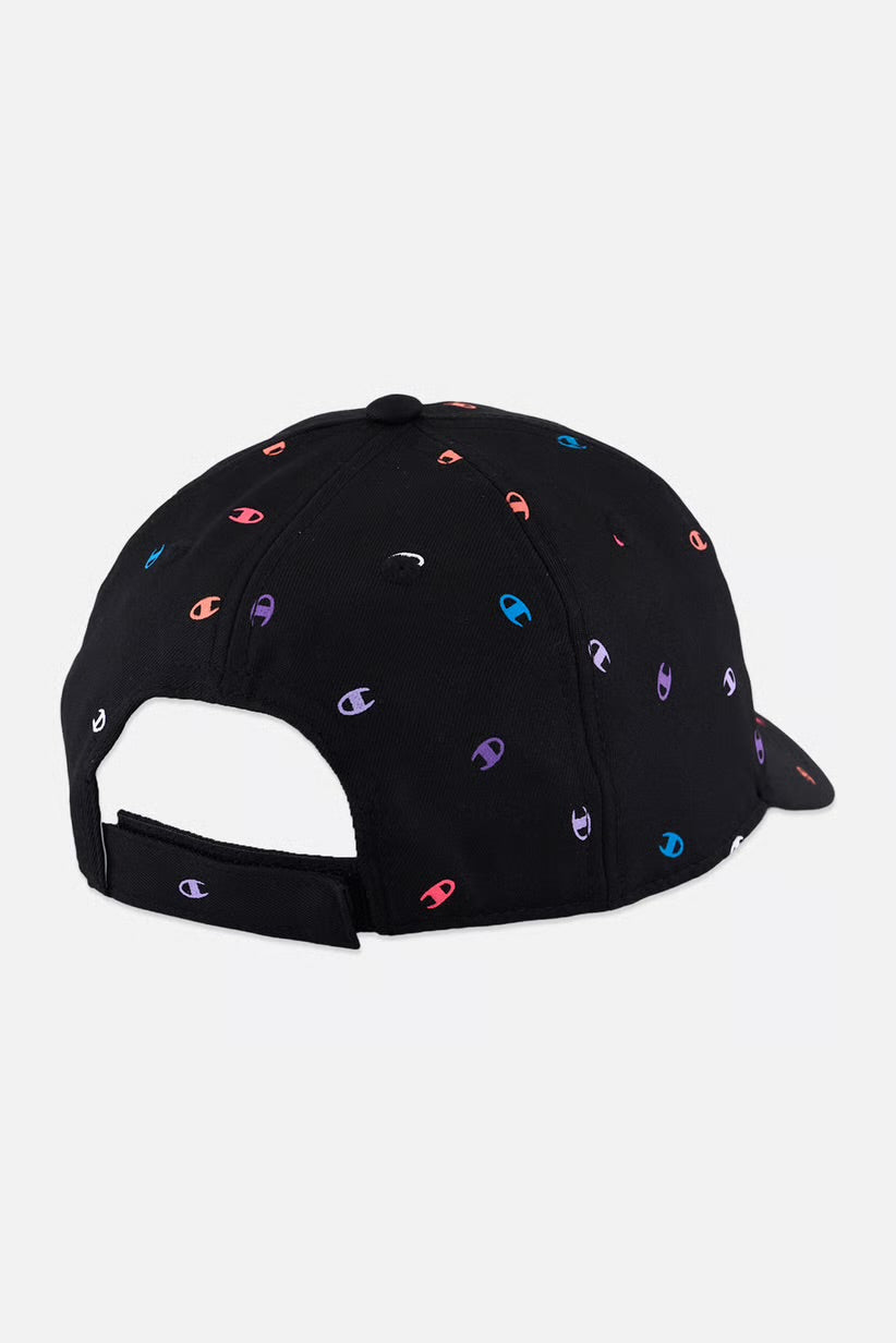Champion Embroidered Logo Adjustable Cap, Black Combo youth