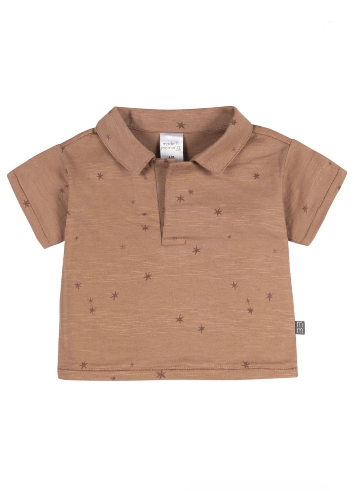 Modern moment by Gerber Organic Johnny Colar Baby Shirt