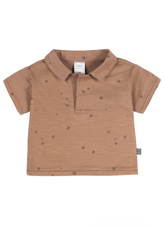 Modern moment by Gerber Organic Johnny Colar Baby Shirt