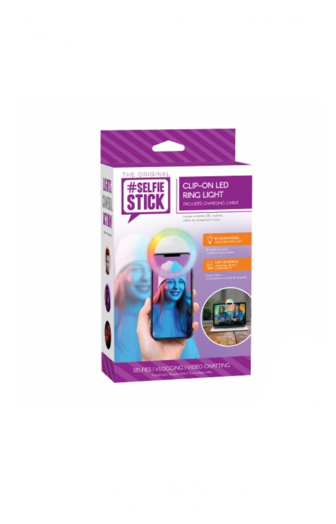 Self Stick Clip-On LED Ring Light image 1