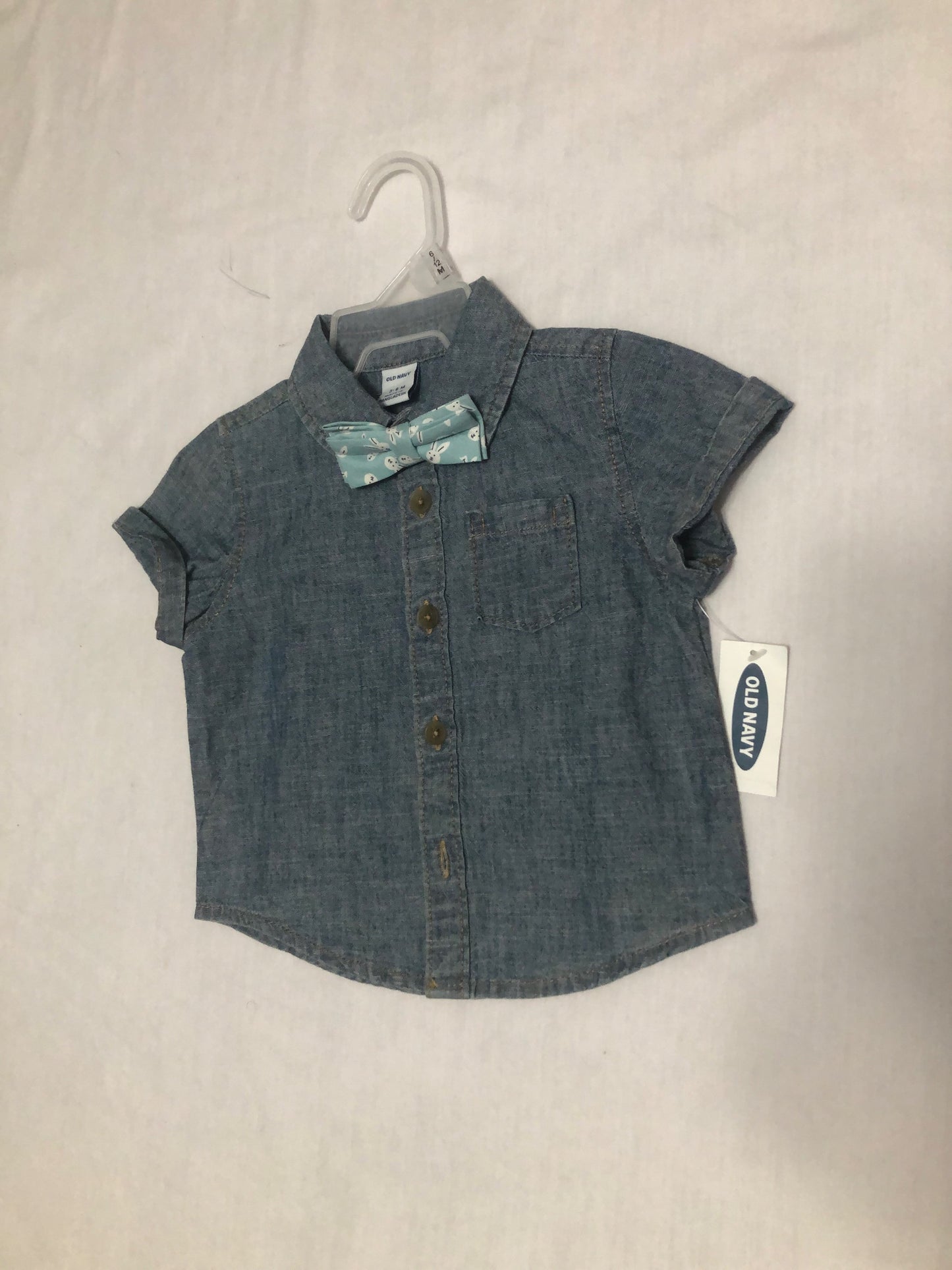 Old Navy Boys Bowtie Jeans Shirt image 1