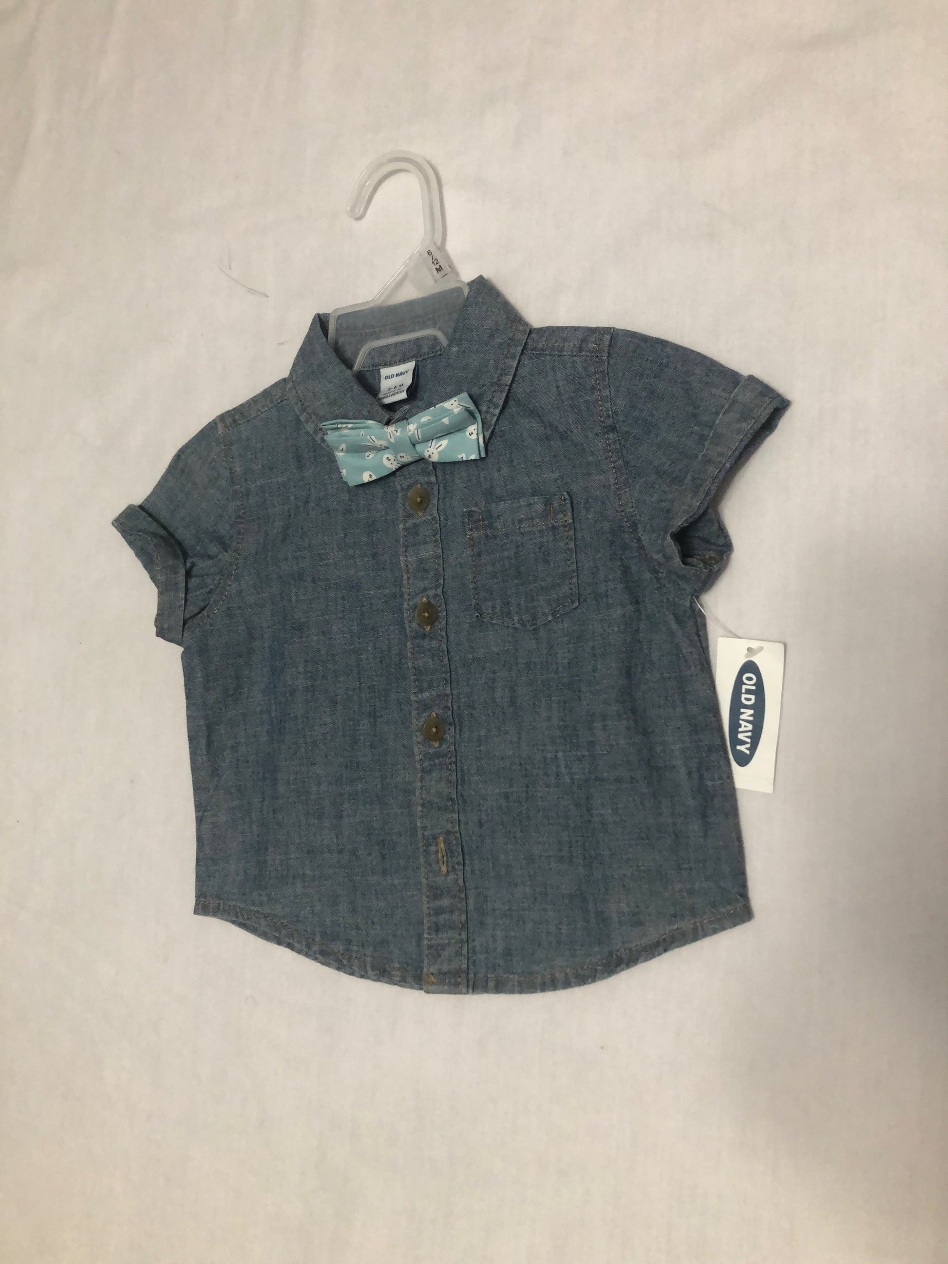Old Navy Boys Bowtie Jeans Shirt image 1