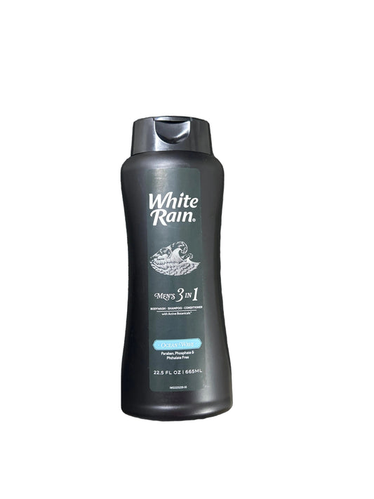 White Rain Mens 3 in 1 Body Wash, Shampoo, conditioner 22.5 fl oz (665ml)