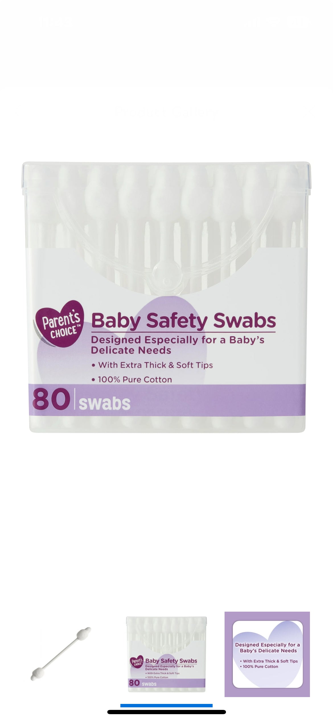 Parent's Choice Baby Safety Swabs, 80 Count image 2