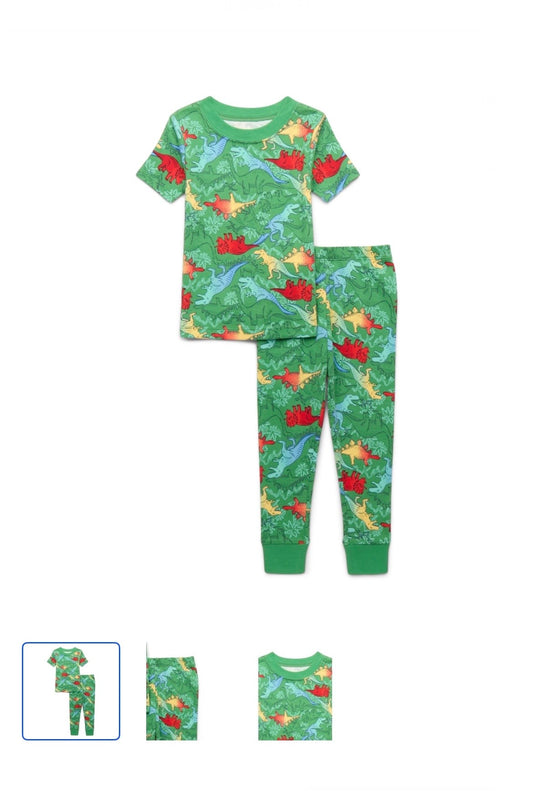 Wonder Nation Toddler Cotton Sleep Tee and Pants Pajama Set, 2-Piece