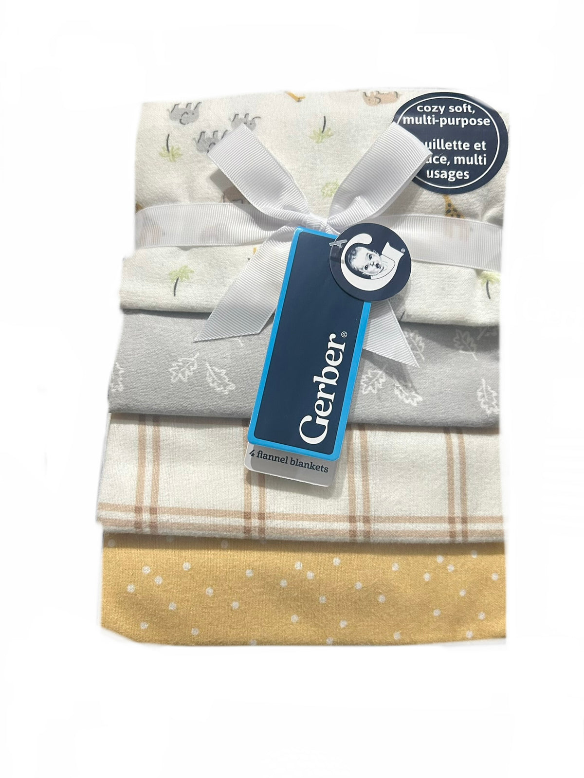 Gerber 4pk Flannel Receiving Blankets
