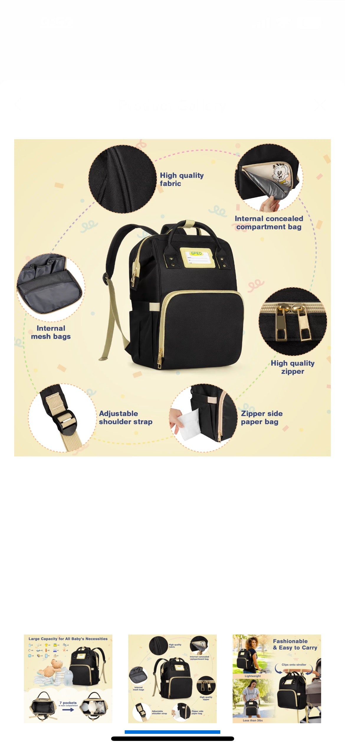 Diaper Bag Backpack image 3